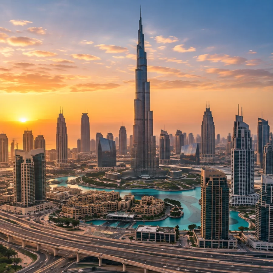 Dubai skyline for UAE eSIM plans