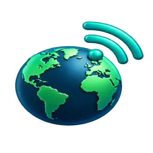 Globe connectivity icon